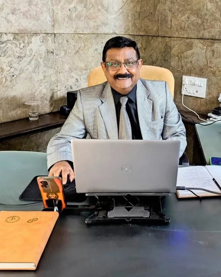 Gp. Capt. S. Chatterjee (Veteran), National Sales Head, at his desk