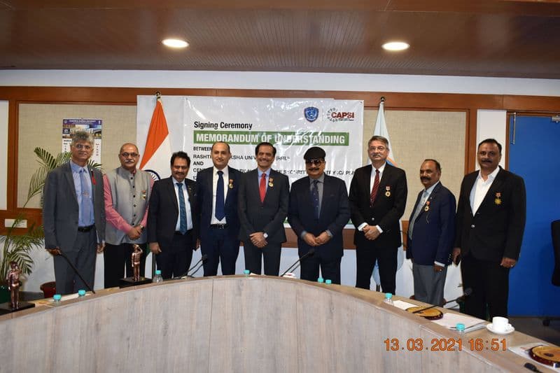 Signing of the Memorandum of Understanding between Rashtriya Raksha University and CAPSI, Gandhinagar, 13 March 2021